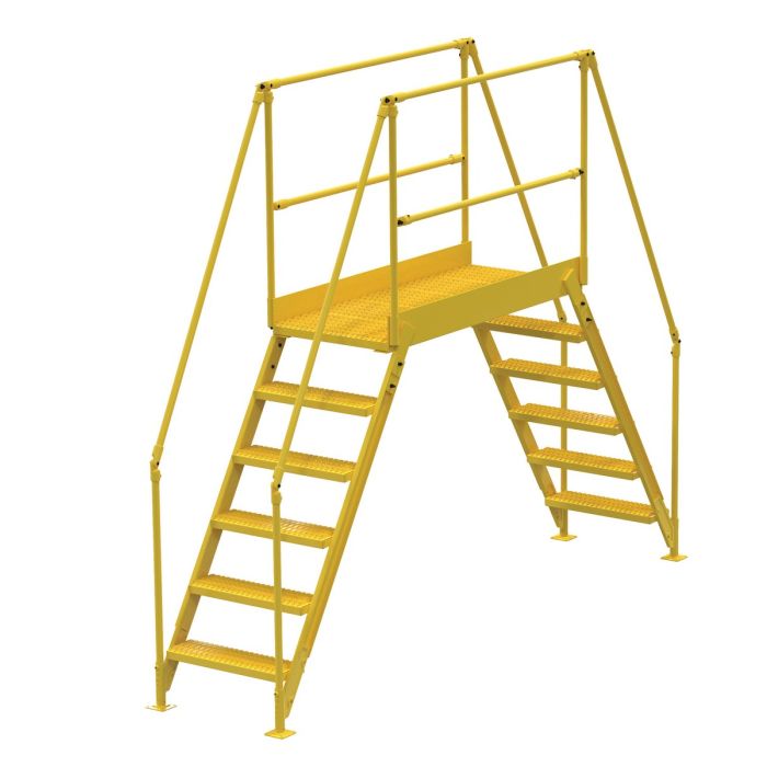 Vestil COL-6-56-44 - 6 Step Steel Crossover Ladder -58-1/4