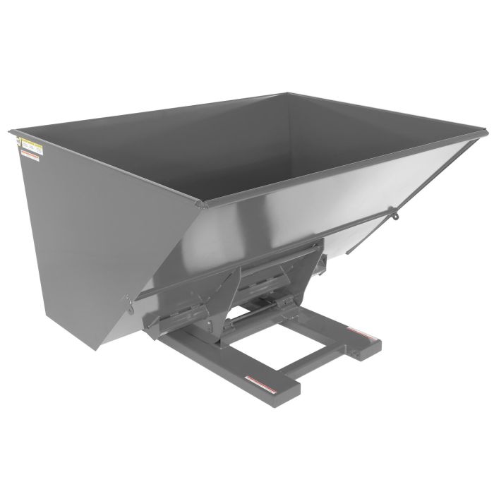 Vestil D-300-HD-HYD-GYSG - Gray (Semi-Gloss) Steel Heavy Duty Hydraulic Dumping Hopper -3 Cu. Yards - 6,000 lbs - 64-1/2