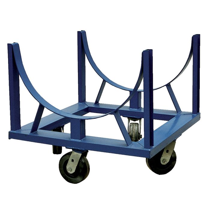 Vestil DCC-80 Steel Heavy-Duty Cradle Cart with Glass Filled Nylon Casters and 4000 lbs Capacity
