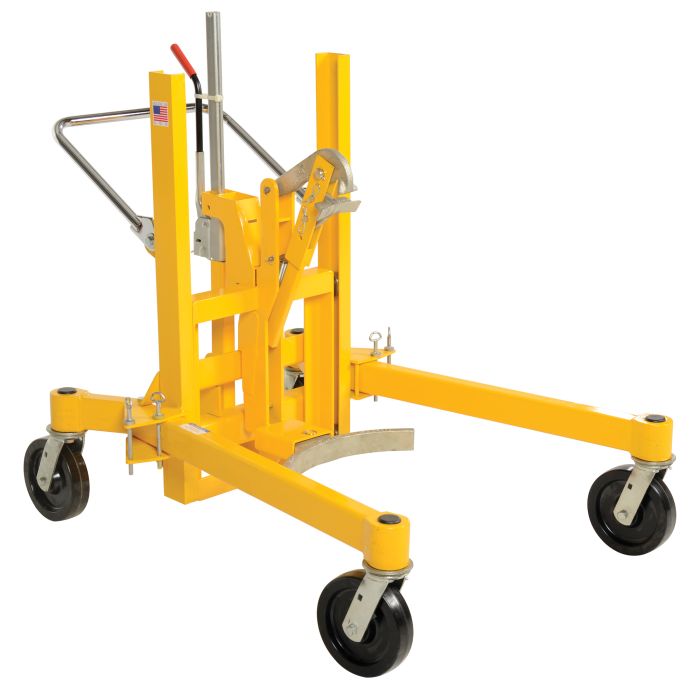 Vestil DCR-880-M Hand Ratchet Economical Mechanical Drum Transporter - 880 lbs Capacity