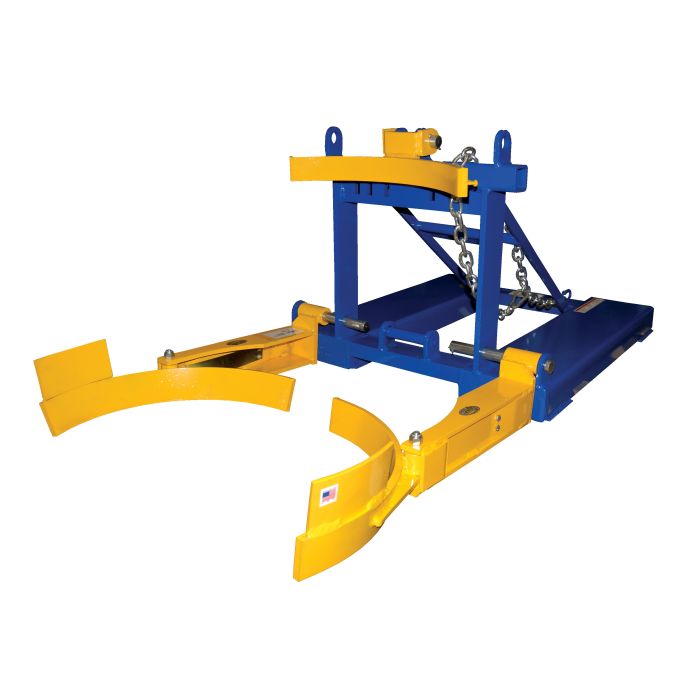 Vestil FPDL-8-L Fork Mounted Poly Drum Handler for 55 gallon tapered round bottom plastic Drums