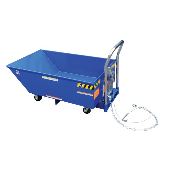 Vestil HOP-PTD Portable Steel Hopper with Power Traction Drive