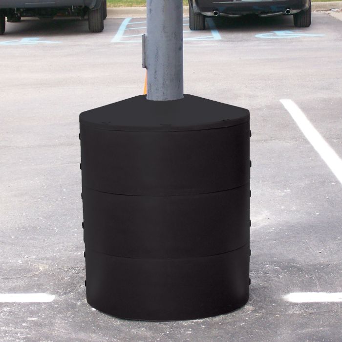 Vestil LPBP-24-BK Black Light Pole Base Protector 24