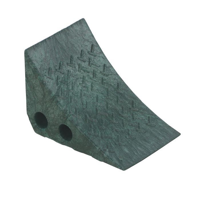 Vestil PWC-G Green Recycled Plastic Wheel Chock - 7-1/2