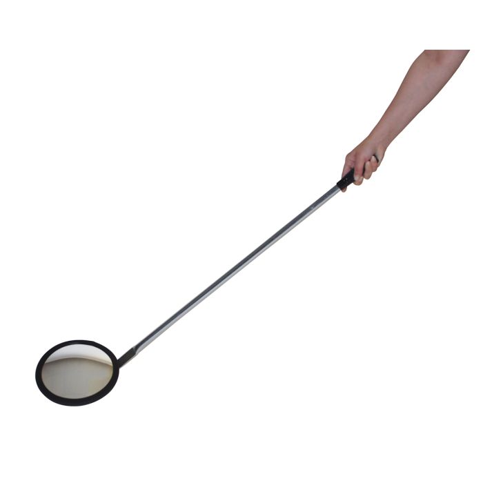 Vestil SIM-12-WF Wheel and Light Inspection Mirror with Visibility up to 12'