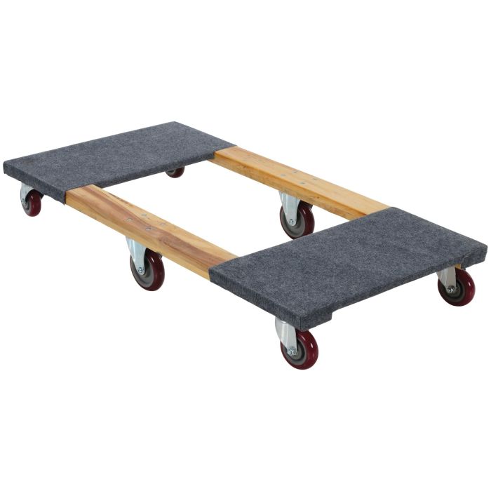 Vestil HDOC-2448-12 Hardwood Carpet Covered End Dolly - 24
