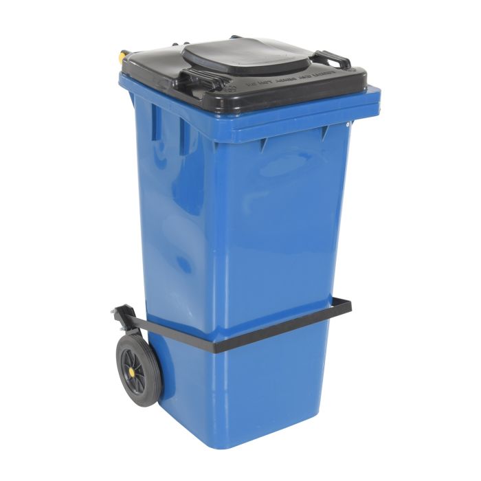 Vestil TH-95-GRN-FL - Green 95 Gallon Rolling Trash Can with Foot Lid Lifter - 28-1/4