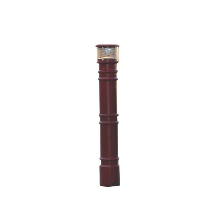 Vestil BPC-DM-LUV-R Red Metro Style Polyethylene Decorative Bollard Covers with Light- 57