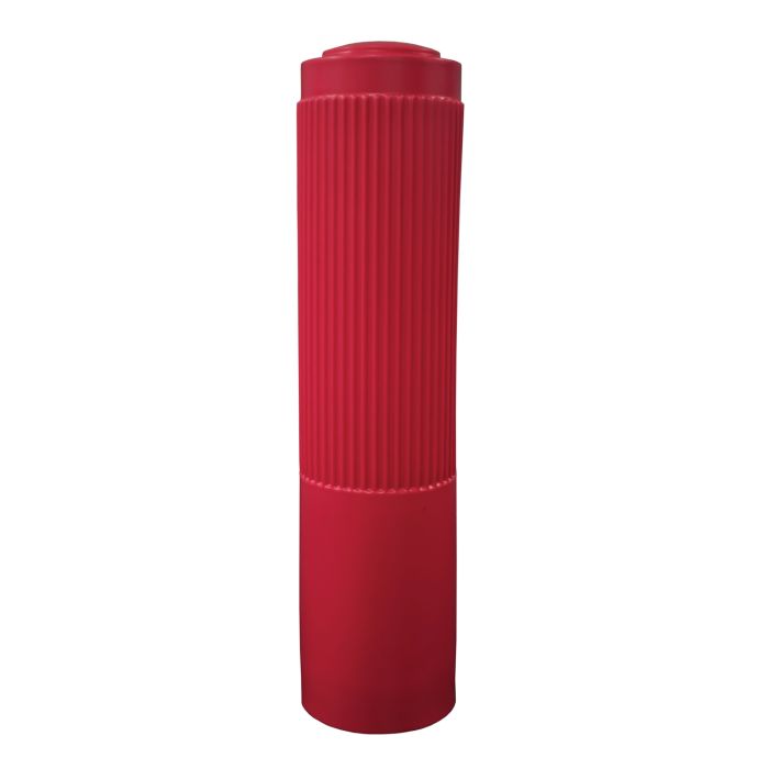 Vestil BPC-DR-R Red Ribbed Style Polyethylene Decorative Bollard Covers - 52