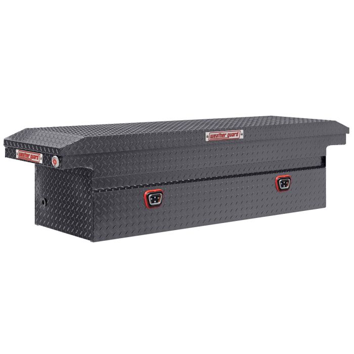 Weather Guard Model 121-6-04 Saddle Box - Aluminum - Full Low Profile - Gunmetal Gray - 11.0 cu ft
