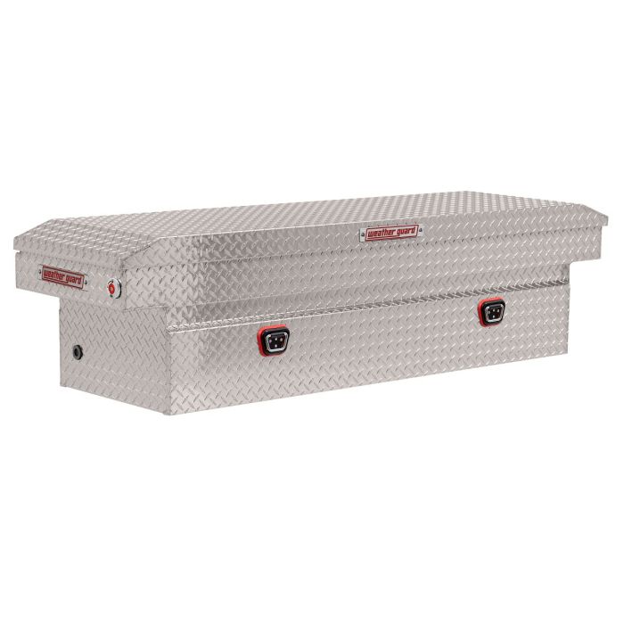 Weather Guard Model 127-0-04 Saddle Box - Aluminum - Full Standard - Silver - 11.0 cu ft