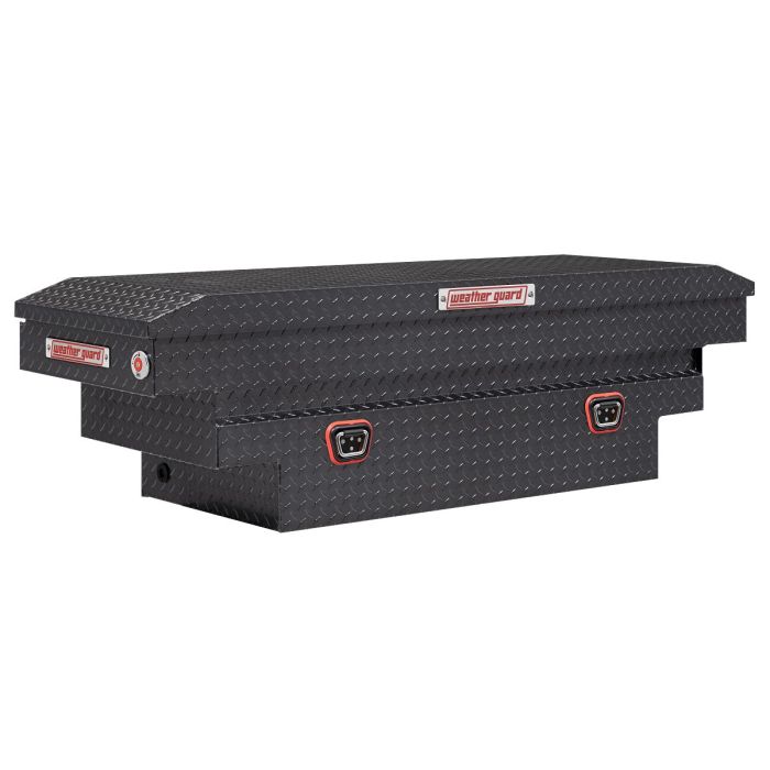 Weather Guard Model 137-6-04 Saddle Box - Aluminum - Mid-Size Deep - Gunmetal Gray - 9.0 cu ft