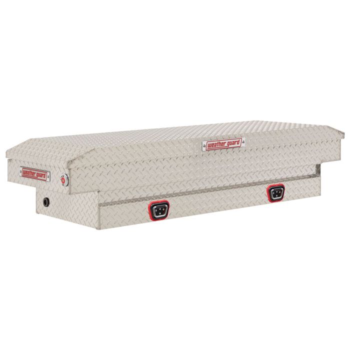 Weather Guard Model 154-0-04 Saddle Box - Aluminum - Mid-Size - Silver - 7.0 cu ft