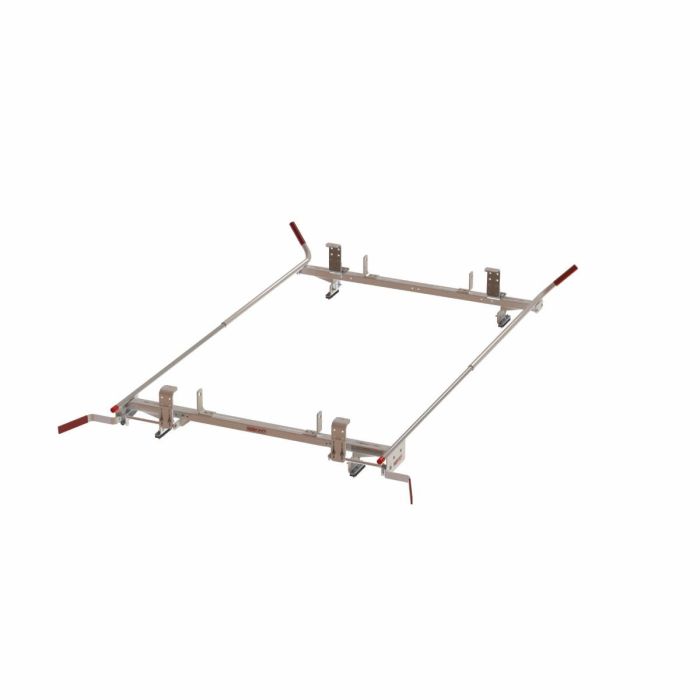 Weather Guard 224-3-03 Aluminum Dual Side Quick Clamp Rack for Compact Vans - 60
