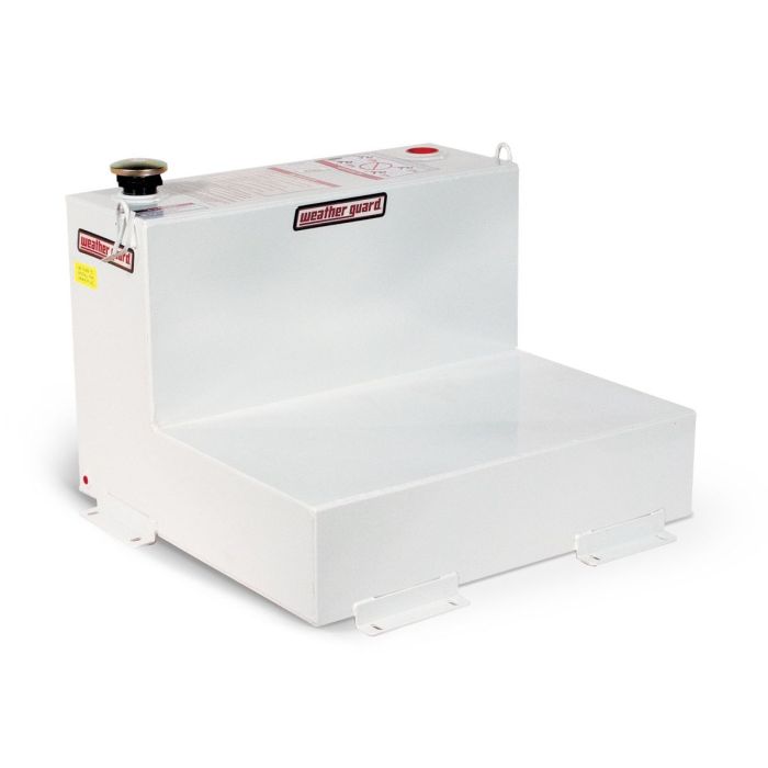 Weather Guard 350-3-02 - L-Shape Transfer Tank - Steel - 50 Gallons - White