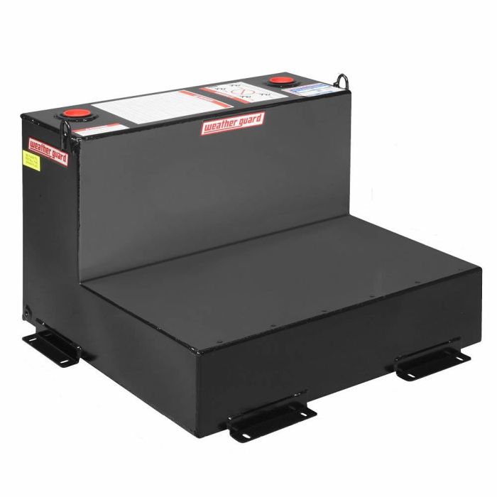 Weather Guard 350-5-02 - L-Shape Transfer Tank - Steel - 50 Gallons - Black