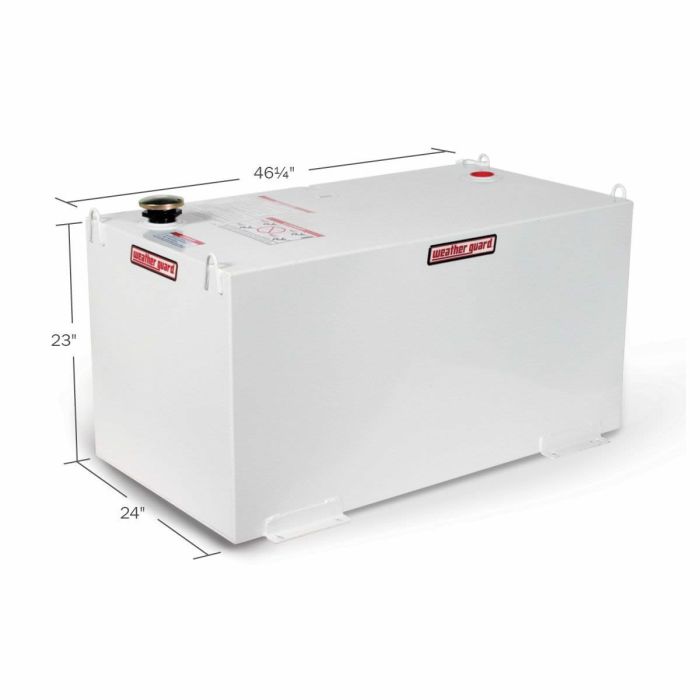 Weather Guard 358-3-02 - Rectangle Transfer Tank - Steel - 110 Gallons - White