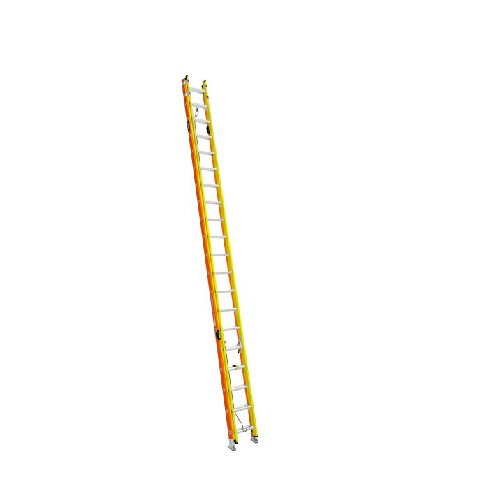 Werner T6240-2GS GLIDESAFE⢠40' Tri-Rung Fiberglass Extension Ladder - 300 lbs Rated