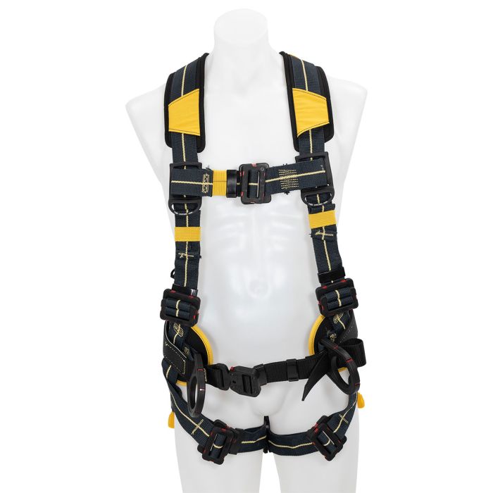 Werner Arc Flash Harness Construction - Back and Hip D-Rings - Dielectric Pass Thru Legs