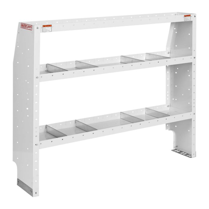 Weather Guard 9355-3-03 Adjustable 3 Shelf Unit for Van Interior Storage and Organization - 52