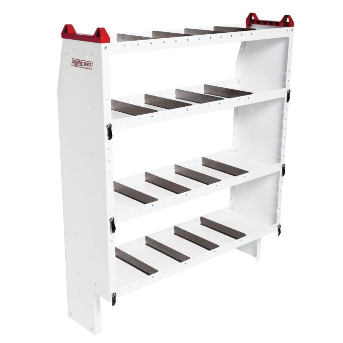 Weather Guard 9365-3-03 Heavy Duty Adjustable 4 Shelf Unit for Van Interior Storage and Organization - 52