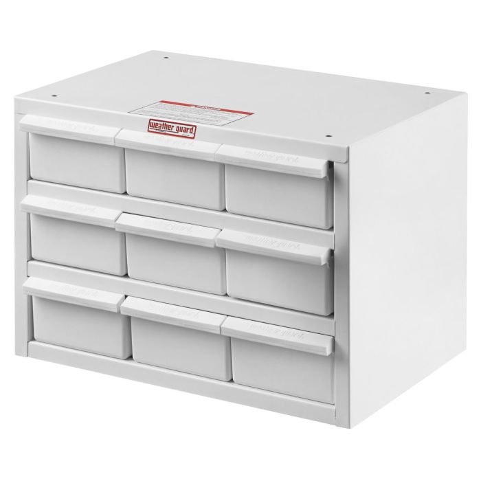 Weather Guard 9909-3-02 Parts Cabinet with 9 Bins - 17