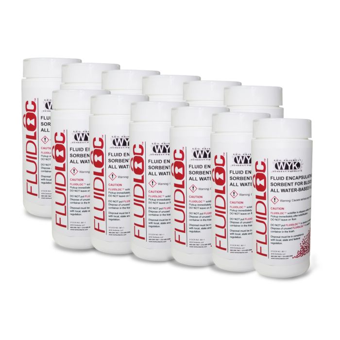 Wyk 861 FluidLoc Aqueous Liquid Encapsulant - 12 oz. Shaker Bottle - Pack of 12