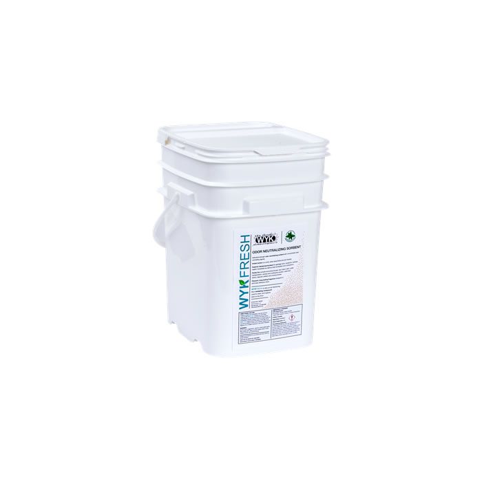 WYK 2602W-WYK 20 lbs Wyk Fresh Wintergreen Scented Odor Absorbing Sorbent - 5.3 Gallon Flip Top Pail