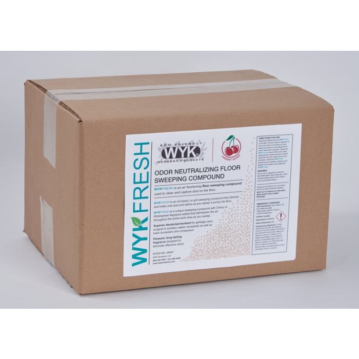 WYK 2603C-WYK 30 lbs Wyk Fresh Cherry Scented Odor Absorbing Sorbent - Corrugated Box with Liner