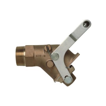 Justrite 08552 Brass Drum Gate Valve for Viscous Liquids with 2" NPT Bung