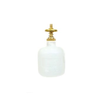 Justrite 14005 Translucent Non-Metallic Dispensing Can with Brass Dispenser Valve - 8 Ounce