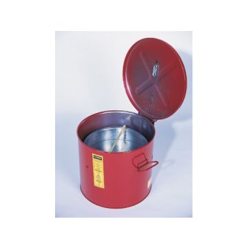 Justrite 27716 Wash Tank and Parts Basket - Self-Close Lid with Fusible Link - 6 Gallon