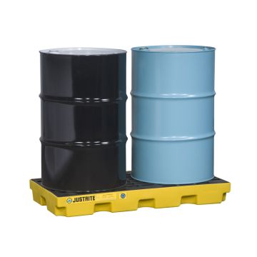 Justrite 28654 - Yellow EcoPolyBlend Accumulation Center - 2 Drum