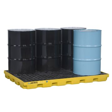 Justrite 28658 - Yellow EcoPolyBlend Accumulation Center - 6 Drum