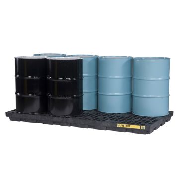 Justrite 28661 - Black EcoPolyBlend Accumulation Center - 8 Drum