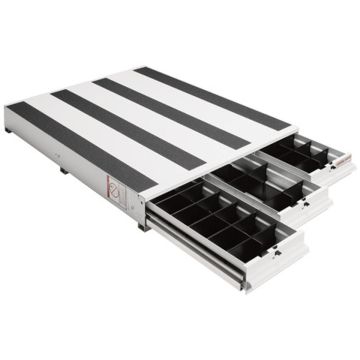 Weather Guard 317-3 Itemizer Van Drawer Unit with 3 Drawers - 4-1/4"H x 10-1/2"W x 46-1/2"L