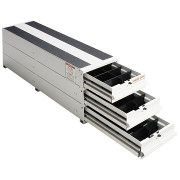 Weather Guard 327-3 Itemizer Van Drawer Unit with 3 Drawers - 4-1/4"H x 10-1/2"W x 46-1/2"L