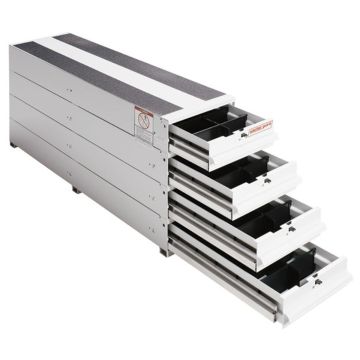 Weather Guard 328-3 Itemizer Van Drawer Unit with 4 Drawers - 23-1/2"H x 12-1/4"W x 49"L