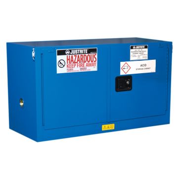 Justrite 861728 Sure-Grip Piggyback Hazardous Material Safety Cabinet - 43"W x 24"H x 18"D - 17 Gallons