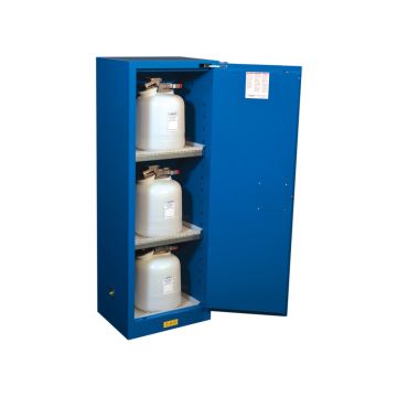 Justrite 8622282 ChemCor Slimline Hazardous Material Safety Cabinet - 23-1/4"W x 65"H x 18"D - 22 Gallons