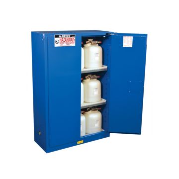 Justrite 8645282 ChemCor Hazardous Material Safety Cabinet - 43"W x 65"H x 18"D - 45 Gallons