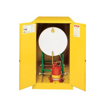 Justrite 899320 - 55 Gallon Self-Close Sure-Grip EX Horizontal Drum Cabinet with Cradle Track