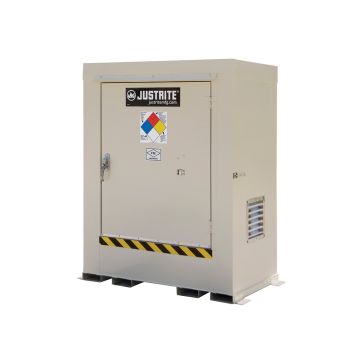 Justrite 911020 2-Drum Non-Combustible Outdoor Safety Locker without Explosion Relief Panel - 67"W x 38"D x 75"H