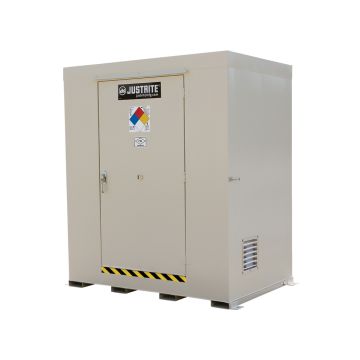 Justrite 911060 6-Drum Non-Combustible Outdoor Safety Locker without Explosion Relief Panel - 91"W x 62"D x 97"H