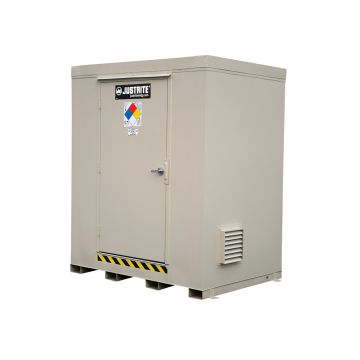 Justrite 912060 6-Drum 2-Hour Fire-Rated Outdoor Safety Locker without Explosion Relief Panel - 95"W x 66"D x 97"H
