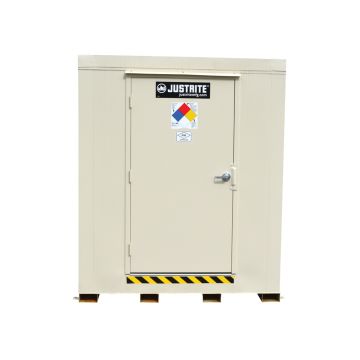 Justrite 912160 16-Drum 2-Hour Fire-Rated Outdoor Safety Locker without Explosion Relief Panel - 119"W x 114"D x 97"H
