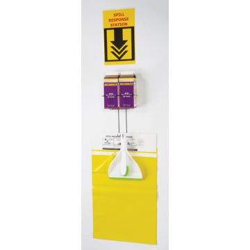 Wyk AS3200 Acid Safe Wall Mount Spill Station with Counter Broom & Dust Pan - 3 Per Pack