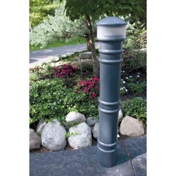 Ideal Shield Metro Style Hard Wired Lighted Bollard Covers 58"H - Fits 6" to 6-5/8" Diameter Bollards