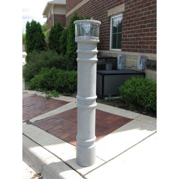Ideal Shield Metro Style Solar Lit Bollard Covers 58"H - Fits 6" to 6-5/8" Diameter Bollards