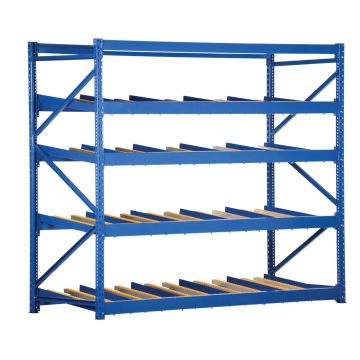Vestil FLOW-4-5 Carton Flow Rack with 5 Levels - 96"W x 48"D x 84"H